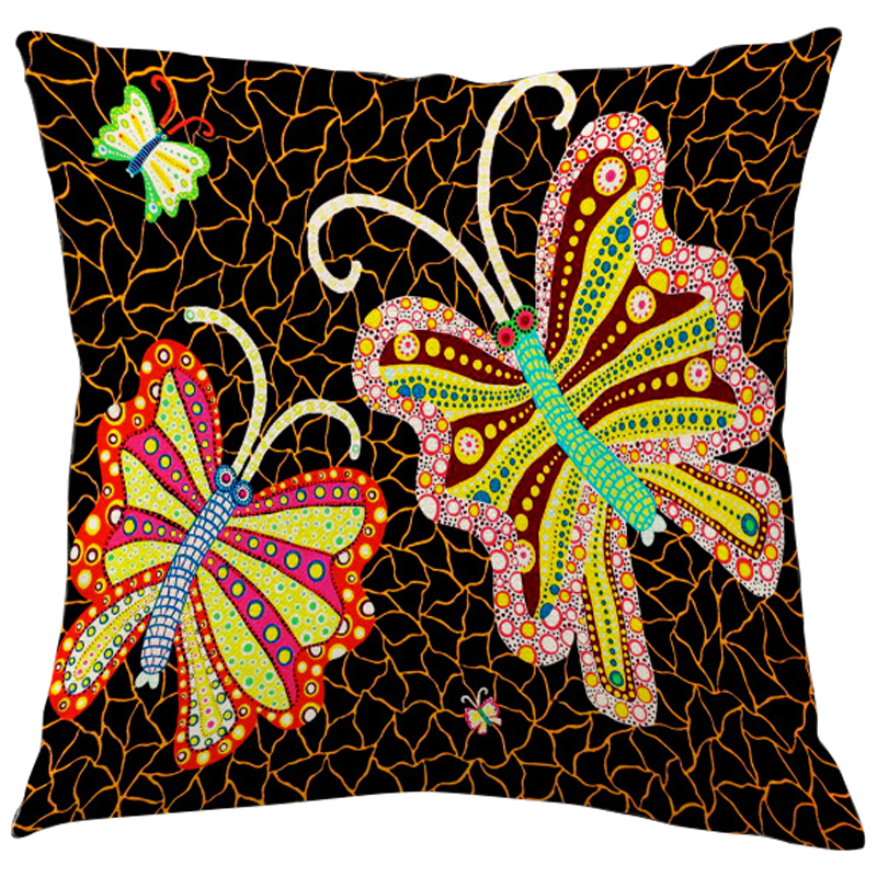 Декоративная подушка Yayoi Kusama Butterflies Мульти Декоративная подушка Yayoi Kusama Butterflies Мульти в Грозном | Loft Concept