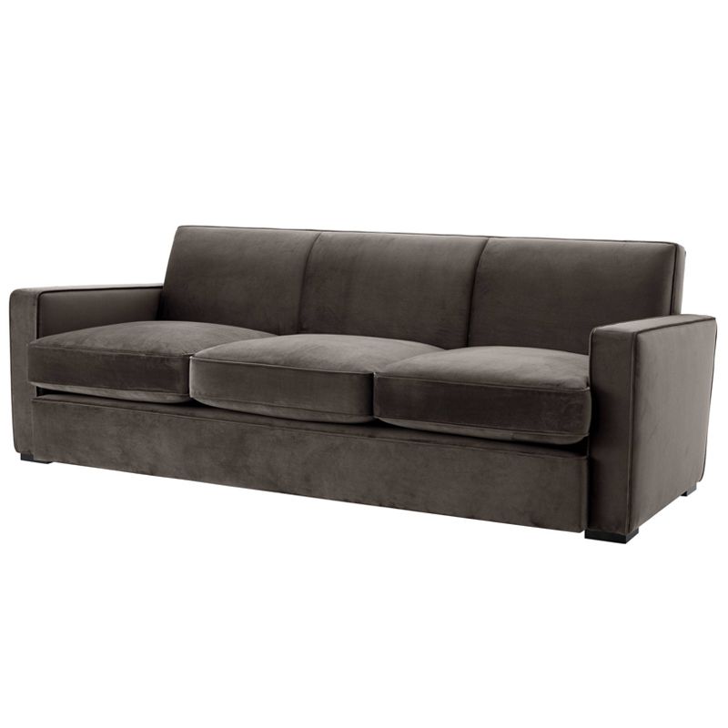 Диван Eichholtz Sofa Edmond grey Серый Черный Диван Eichholtz Sofa Edmond grey Серый Черный в Грозном | Loft Concept