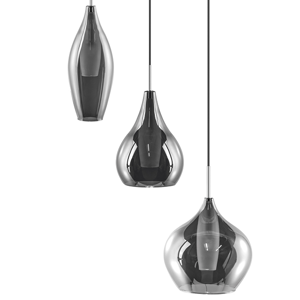 Люстра Candiano Smoke Triple Дымчатый (Smoke) Хром Люстра Candiano Smoke Triple Дымчатый (Smoke) Хром в Грозном | Loft Concept