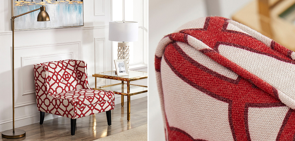 Кресло Red and White Ornament Кресло Red and White Ornament - Loft-Concept в Грозном