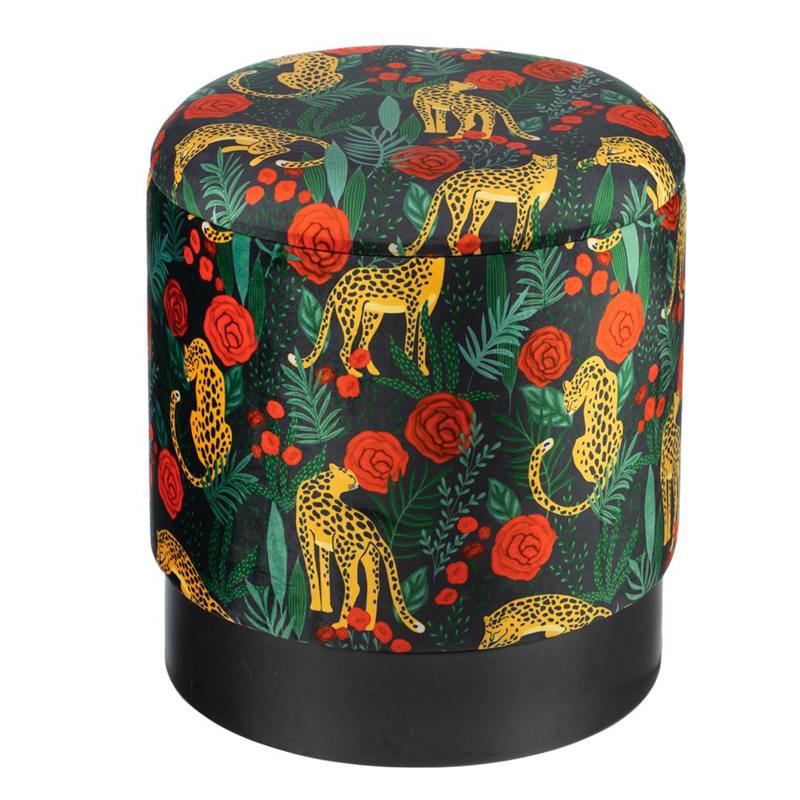 Пуф Bright PUF Print Черный Мульти Пуф Bright PUF Print Черный Мульти в Грозном | Loft Concept