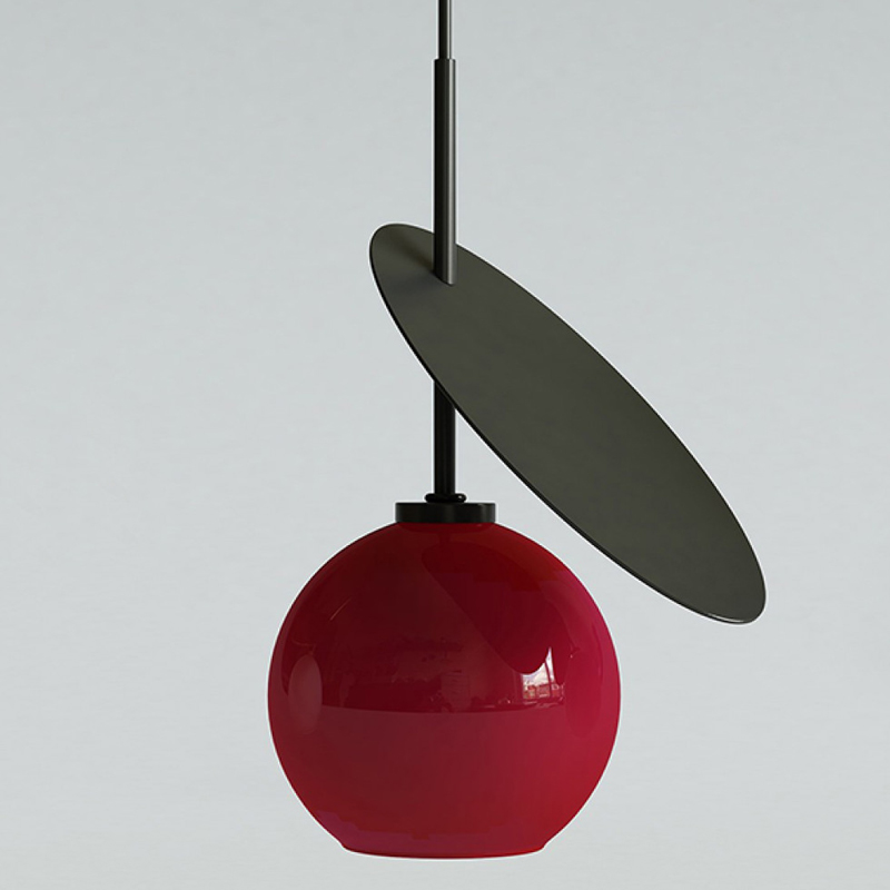 Подвесной светильник Cherry Pendant One Red Черный Красный Подвесной светильник Cherry Pendant One Red Черный Красный в Грозном | Loft Concept