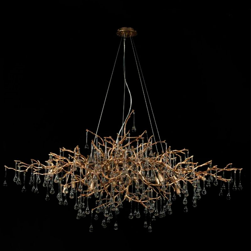 Люстра Crystal Drops Gold Золотой Люстра Crystal Drops Gold Золотой в Грозном | Loft Concept