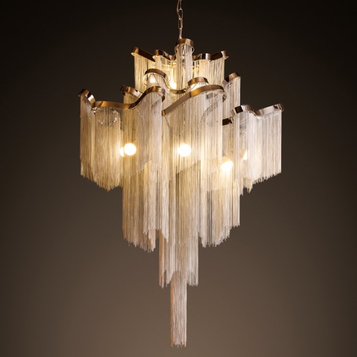 Люстра Ava Chain Atlantis Chandelier Хром Темный хром Золотой Люстра Ava Chain Atlantis Chandelier Хром Темный хром Золотой в Грозном | Loft Concept
