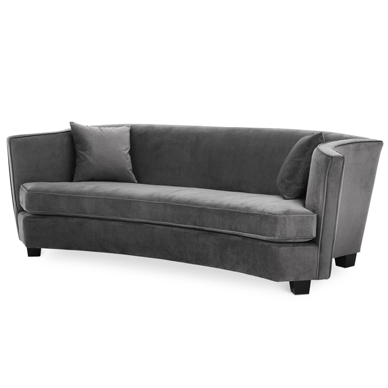 Диван Eichholtz Sofa Jiulietta Grey 3 Серый Черный Диван Eichholtz Sofa Jiulietta Grey 3 Серый Черный в Грозном | Loft Concept