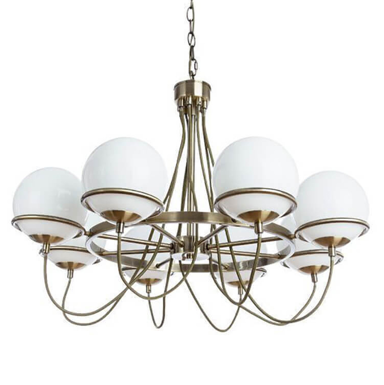 Люстра Melissa Chandelier Bronze Бронза Белый Люстра Melissa Chandelier Bronze Бронза Белый в Грозном | Loft Concept