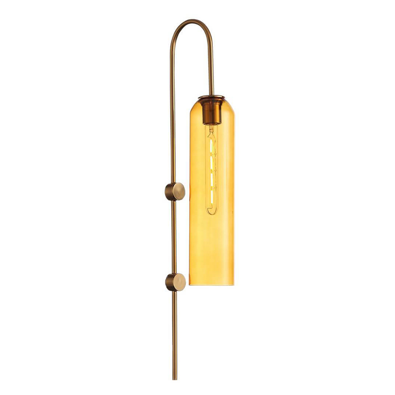 Бра ARTICOLO float Wall Sconce Amber Янтарный Латунь в Грозном | Loft Concept 