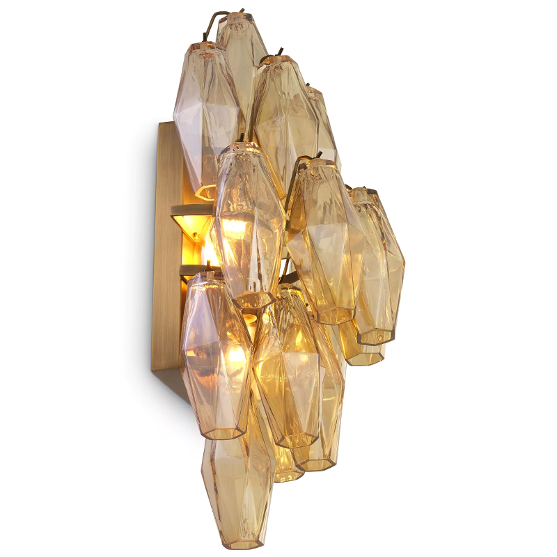 Бра Eichholtz Wall Lamp Benini Amber Латунь Янтарный Бра Eichholtz Wall Lamp Benini Amber Латунь Янтарный в Грозном | Loft Concept