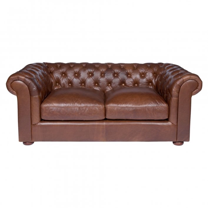 Диван Chesterfield 2 seats Коричневый Черный Диван Chesterfield 2 seats Коричневый Черный в Грозном | Loft Concept