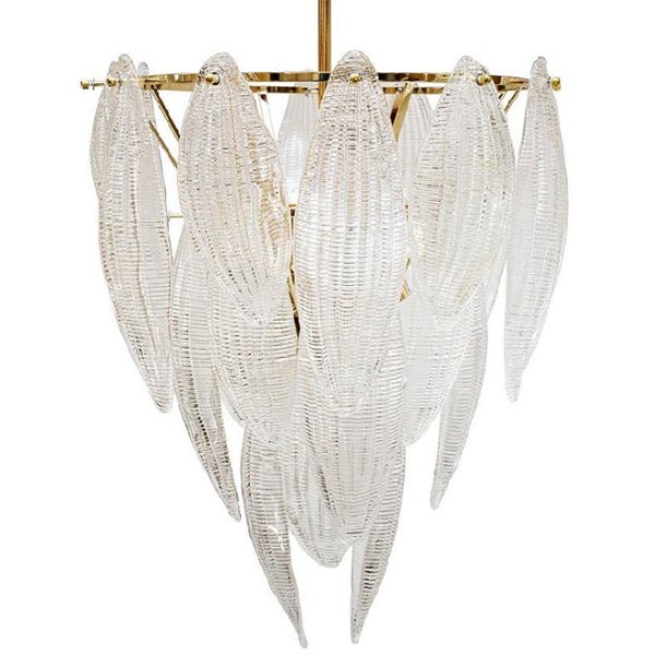Textured glass Chandelier Глянцевое золото Прозрачный (Transparent) Textured glass Chandelier Глянцевое золото Прозрачный (Transparent) в Грозном | Loft Concept