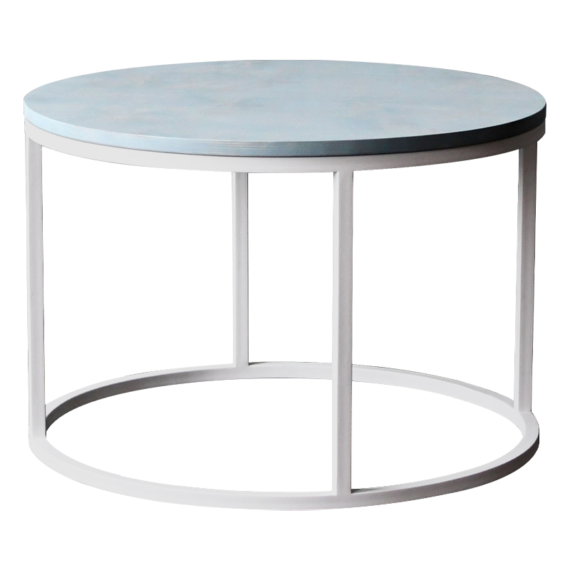 Кофейный стол Joyner Industrial Metal Rust Coffee Table Светло-голубой Белый в Грозном | Loft Concept 