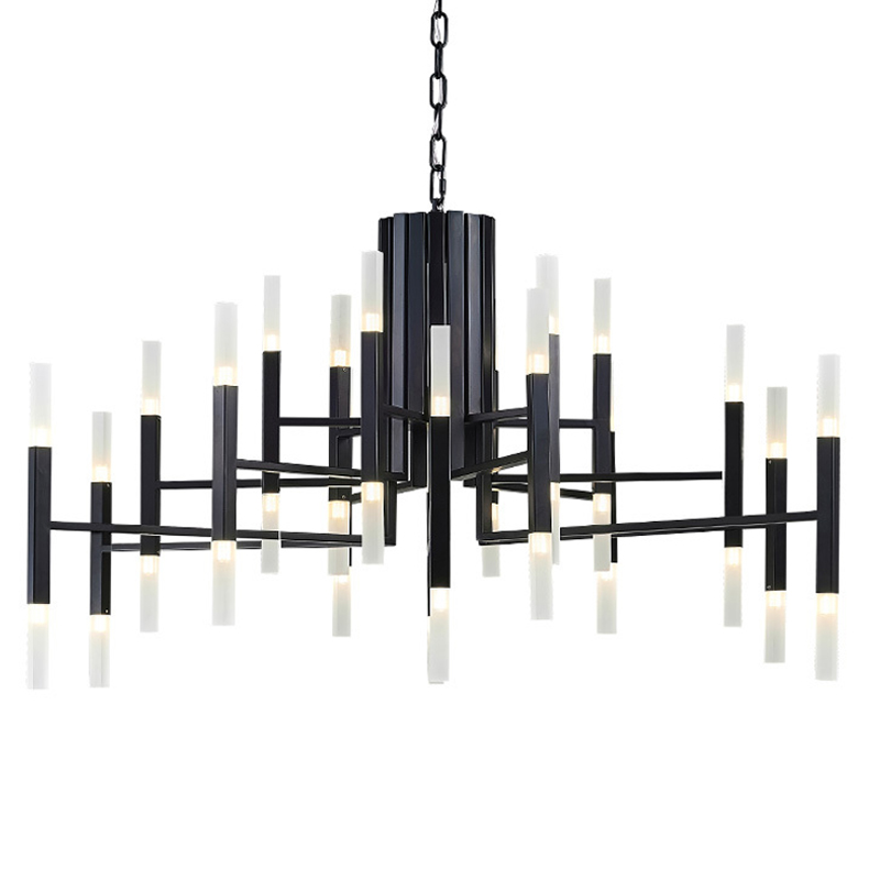 Люстра ALMA LIGHT BARCELONA Black Черный Белое матовое стекло Люстра ALMA LIGHT BARCELONA Black Черный Белое матовое стекло в Грозном | Loft Concept