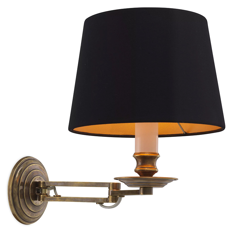Бра Eichholtz Wall Lamp Eclips Латунь Черный Бра Eichholtz Wall Lamp Eclips Латунь Черный в Грозном | Loft Concept