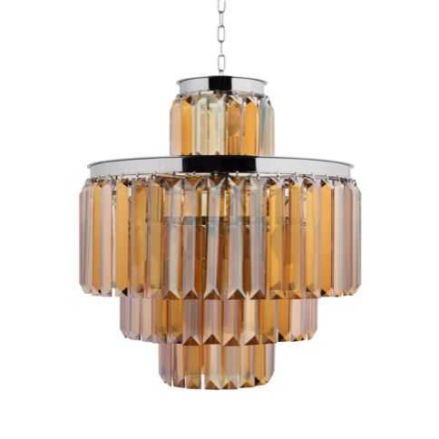 Люстра RH 1920s Odeon Smoke Chandelier 50/4 Янтарь (Amber) Хром Люстра RH 1920s Odeon Smoke Chandelier 50/4 Янтарь (Amber) Хром в Грозном | Loft Concept