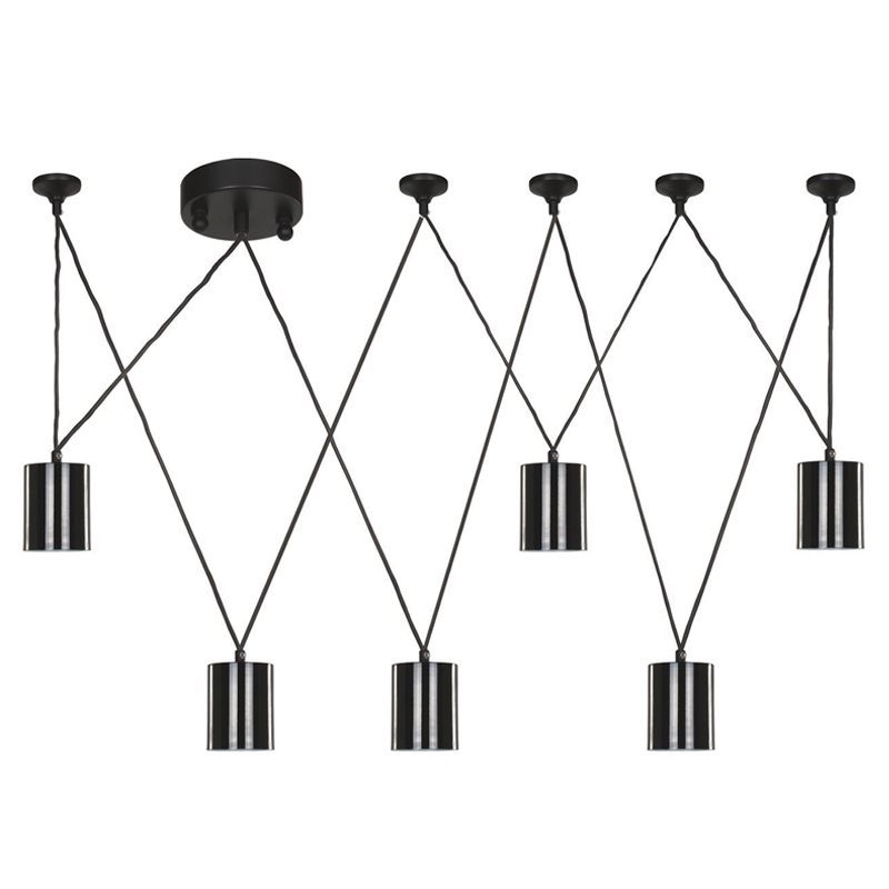 Черная каскадная люстра Wireflow Suspension Черный Черная каскадная люстра Wireflow Suspension Черный в Грозном | Loft Concept