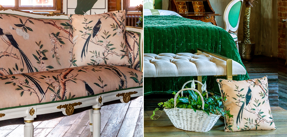 Декоративная подушка Beige and Green Chinoiserie 1 Декоративная подушка Beige and Green Chinoiserie 1 - Loft-Concept в Грозном