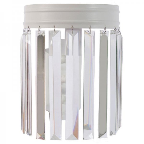 Настенная лампа RH Odeon Clear Glass White Bra Белый Прозрачное Стекло Настенная лампа RH Odeon Clear Glass White Bra Белый Прозрачное Стекло в Грозном | Loft Concept