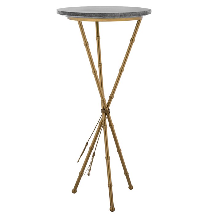 Green Stingray Skin Side Tables Gray Серый Золотой Green Stingray Skin Side Tables Gray Серый Золотой в Грозном | Loft Concept