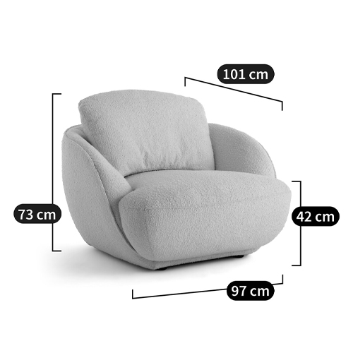 Полукруглое кресло из обивки меланж Halle Melange Armchair Полукруглое кресло из обивки меланж Halle Melange Armchair в Грозном