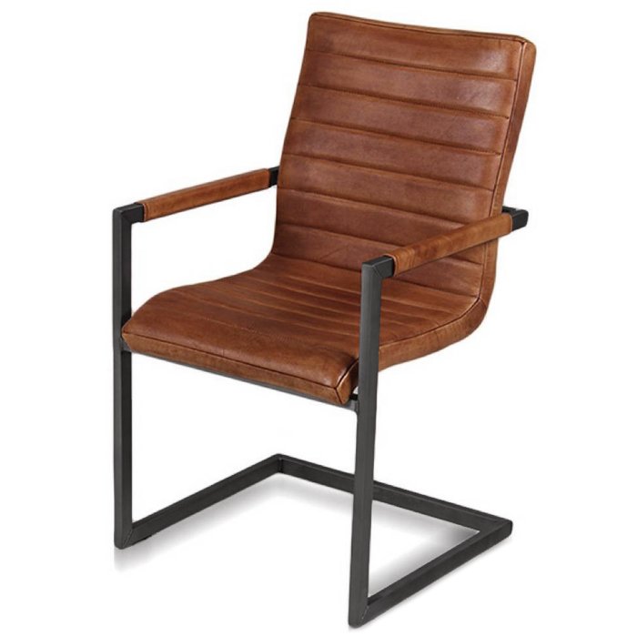 Стул с подлокотником Industriele Stoelen Коричневый Черный Стул с подлокотником Industriele Stoelen Коричневый Черный в Грозном | Loft Concept