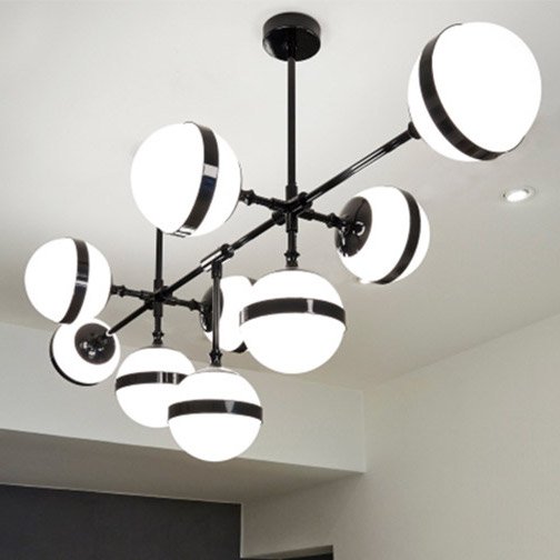 Люстра Peggy Futura suspension lamps Hangar Design Черный Молочный Люстра Peggy Futura suspension lamps Hangar Design Черный Молочный в Грозном | Loft Concept