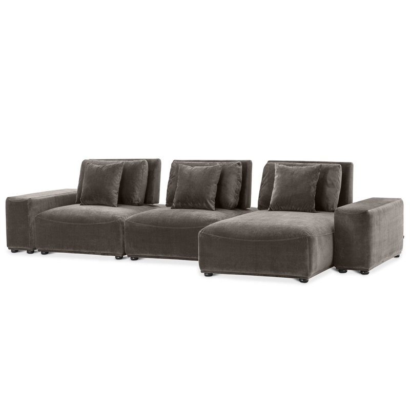 Диван Eichholtz Sofa Mondial Lounge grey Серый Черный в Грозном | Loft Concept 