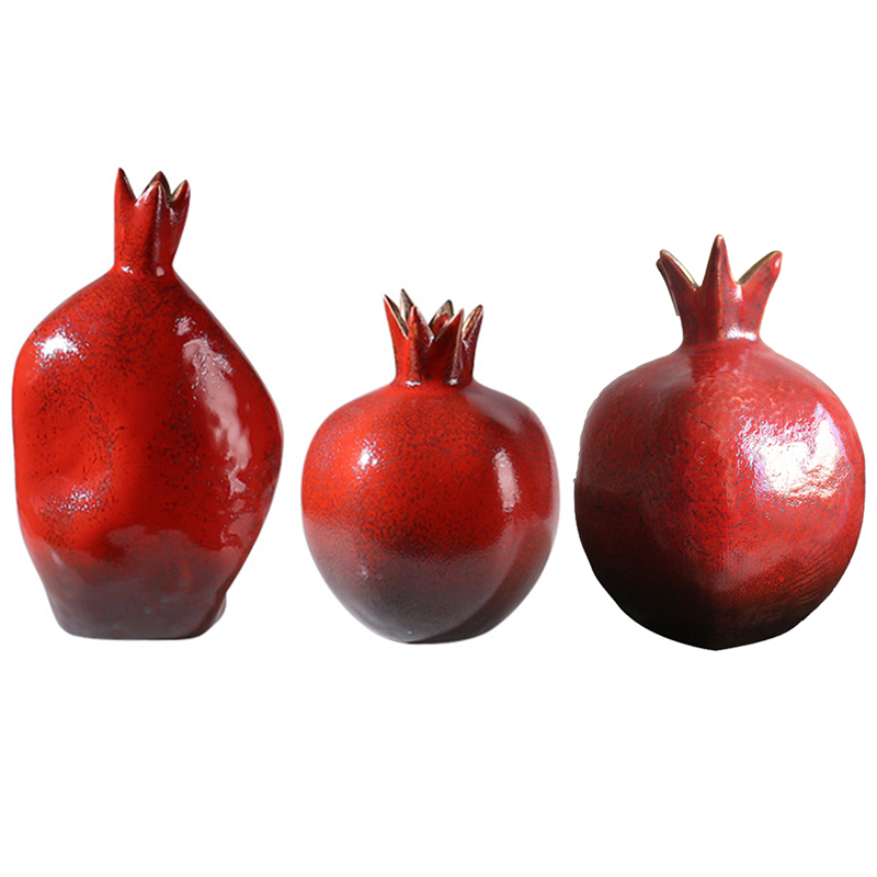 Декоративная статуэтка Pomegranate Statuette Красный Золотой Декоративная статуэтка Pomegranate Statuette Красный Золотой в Грозном | Loft Concept