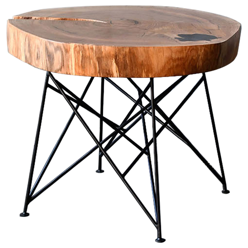 Кофейный стол Vargas Industrial Metal Rust Coffee Table Древесина Черный Кофейный стол Vargas Industrial Metal Rust Coffee Table Древесина Черный в Грозном | Loft Concept