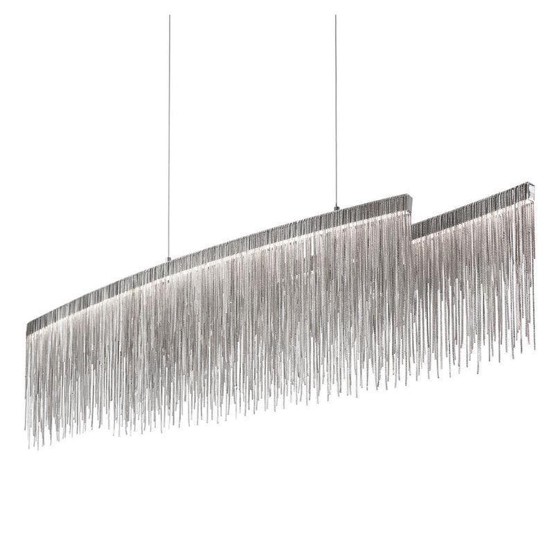 Люстра Atlantis Chain Chandelier Line Chrome Хром Люстра Atlantis Chain Chandelier Line Chrome Хром в Грозном | Loft Concept