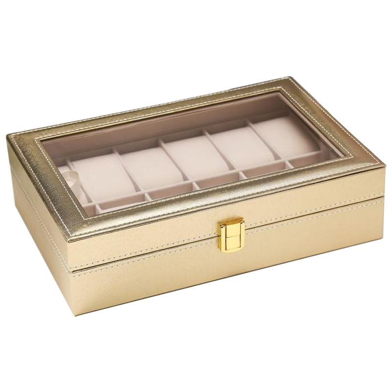 Шкатулка для часов Oscar Watch Box Золотой Бежевый Шкатулка для часов Oscar Watch Box Золотой Бежевый в Грозном | Loft Concept