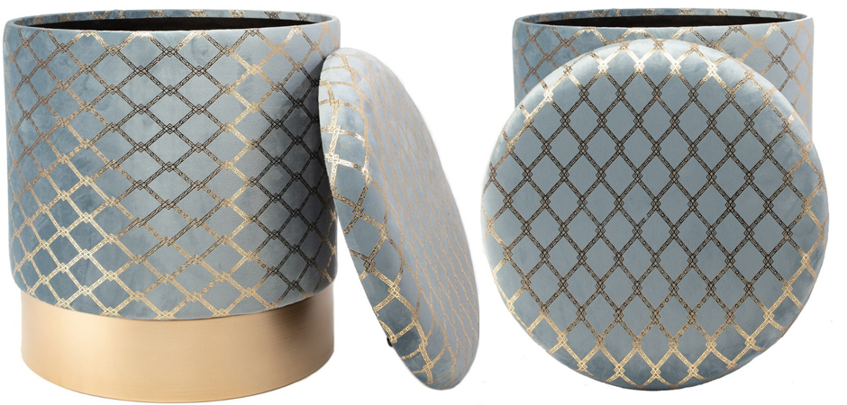 Пуф PUF Upholstery Gold Mesh голубой Пуф PUF Upholstery Gold Mesh голубой - Loft-Concept в Грозном