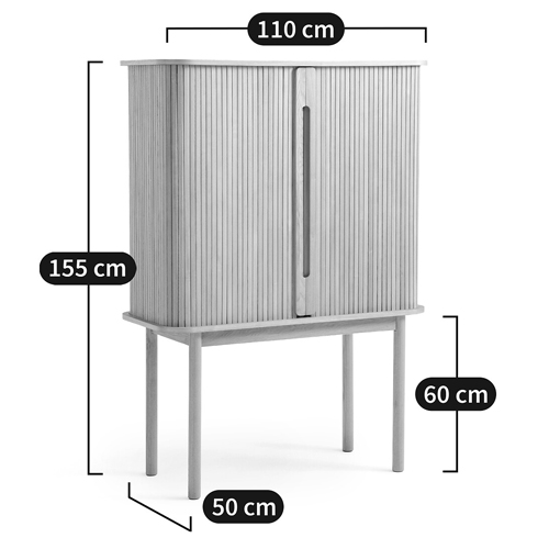Буфет с двумя раздвижными дверцами Toinette Wooden Light Cupboard в Грозном