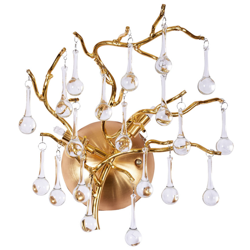 Бра Droplet Gold Wall Lamp Золотой Прозрачное Стекло Бра Droplet Gold Wall Lamp Золотой Прозрачное Стекло в Грозном | Loft Concept
