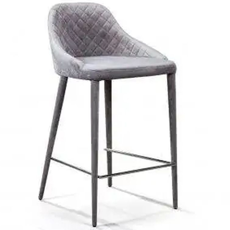 Стул Douglas Rhombus Bar stool Серый Велюр Светло-серый Стул Douglas Rhombus Bar stool Серый Велюр Светло-серый в Грозном | Loft Concept