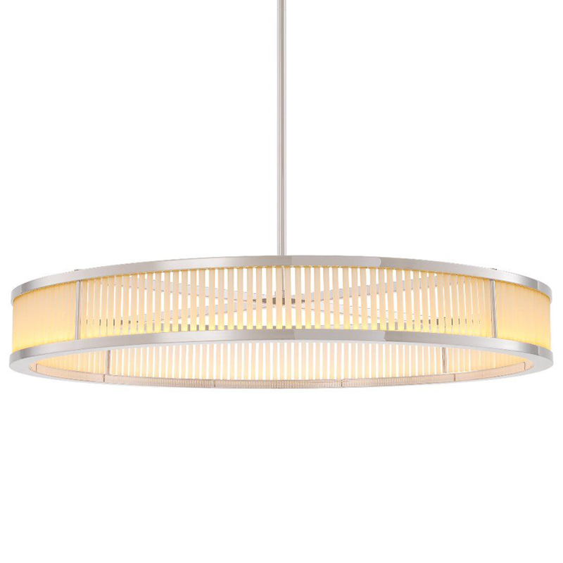 Люстра Eichholtz Chandelier Thibaud L Nickel Никель Белое матовое стекло Люстра Eichholtz Chandelier Thibaud L Nickel Никель Белое матовое стекло в Грозном | Loft Concept