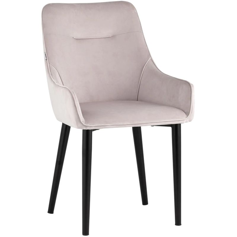Стул Joan Chair Светло-Розовый Велюр Розовый пастельный Черный Стул Joan Chair Светло-Розовый Велюр Розовый пастельный Черный в Грозном | Loft Concept