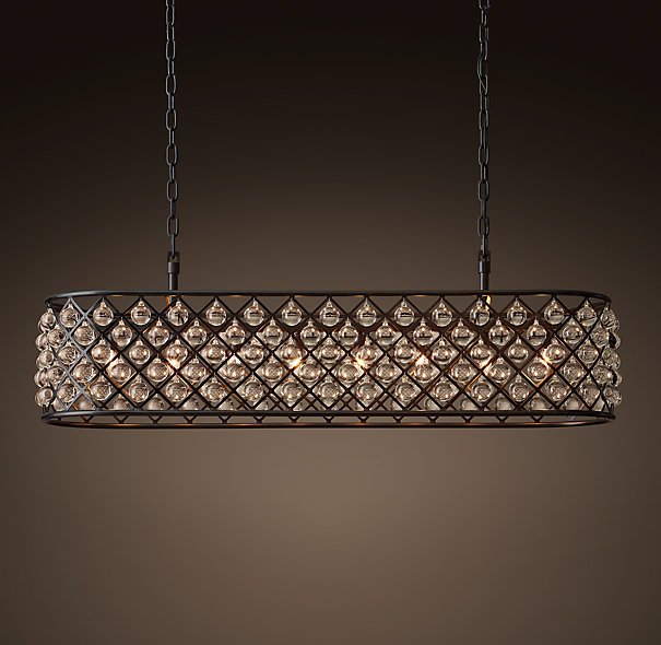 Люстра RH Spencer Rectangular Chandelier 120 Черный Люстра RH Spencer Rectangular Chandelier 120 Черный в Грозном | Loft Concept