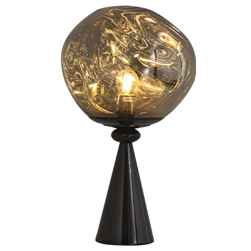 Настольная лампа Kaine Glass Metal Table Lamp Черный Серебряный Прозрачное Стекло Настольная лампа Kaine Glass Metal Table Lamp Черный Серебряный Прозрачное Стекло в Грозном | Loft Concept