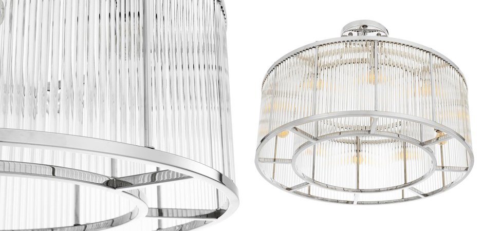 Потолочный светильник Ceiling Lamp Bernardi Nickel Потолочный светильник Ceiling Lamp Bernardi Nickel - Loft-Concept в Грозном