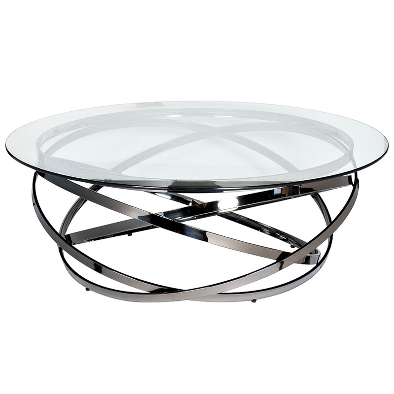 Кофейный стол Santino Coffee Table Нержавеющая сталь Прозрачное Стекло Кофейный стол Santino Coffee Table Нержавеющая сталь Прозрачное Стекло в Грозном | Loft Concept