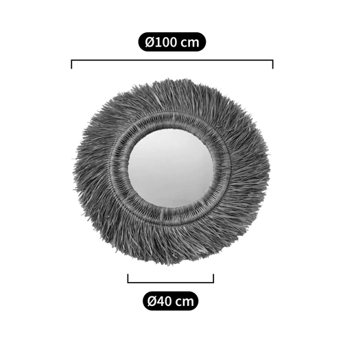 Зеркало из ротанга и сизаля WICKER MIRROR 100 в Грозном