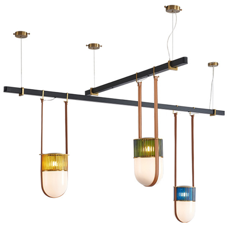 Dario Chandelier three shades Черный Синий Желтый Зеленый в Грозном | Loft Concept 