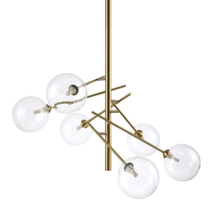 Люстра Gallotti & Radice Straight 6 Бронза Прозрачное Стекло Люстра Gallotti & Radice Straight 6 Бронза Прозрачное Стекло в Грозном | Loft Concept