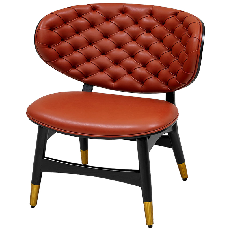Кресло Chaney Armchair Паприка  Черный Золотой в Грозном | Loft Concept 