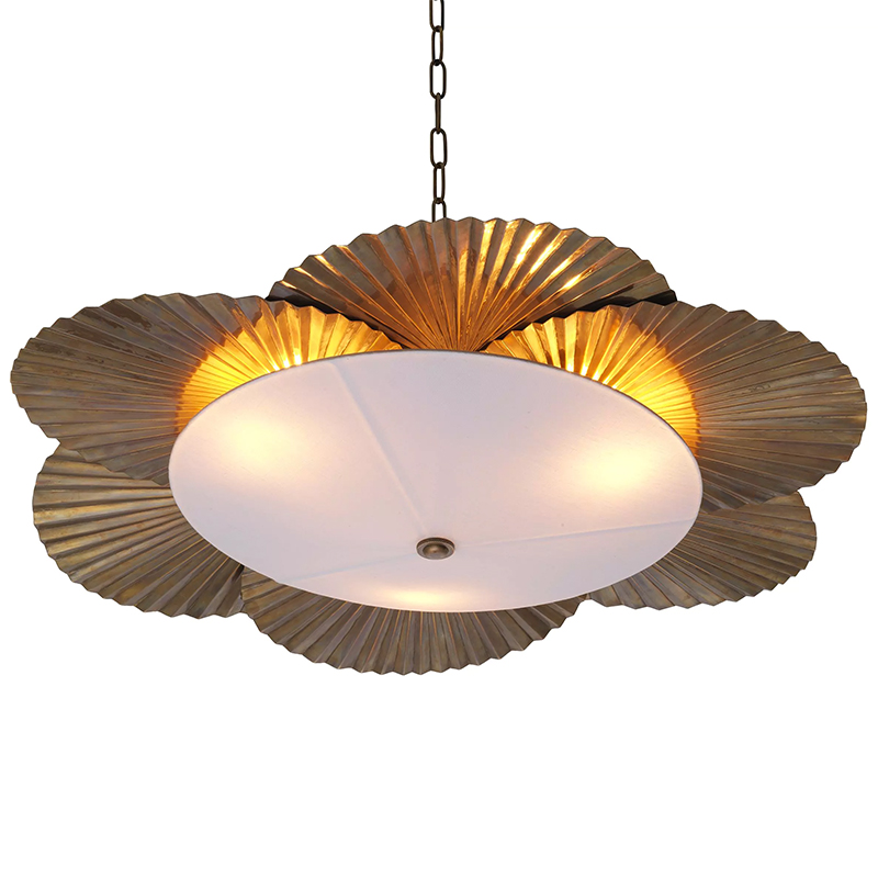 Люстра Eichholtz Chandelier Oriental Латунь Белый Люстра Eichholtz Chandelier Oriental Латунь Белый в Грозном | Loft Concept