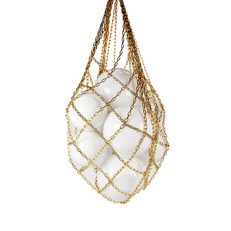 Люстра HELMI SUSPENSION CHANDELIER Глянцевое золото Белое матовое стекло Люстра HELMI SUSPENSION CHANDELIER Глянцевое золото Белое матовое стекло в Грозном | Loft Concept
