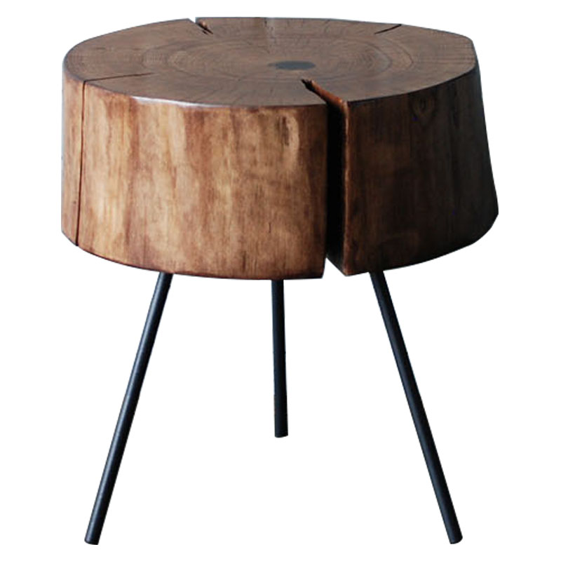Приставной стол Munro Industrial Metal Rust Side Table Коричневый Черный Приставной стол Munro Industrial Metal Rust Side Table Коричневый Черный в Грозном | Loft Concept