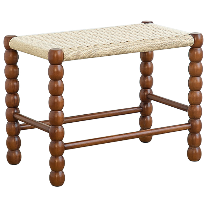 Банкетка French Corner Banquet Brown 60 см Коричневый Бежевый Банкетка French Corner Banquet Brown 60 см Коричневый Бежевый в Грозном | Loft Concept