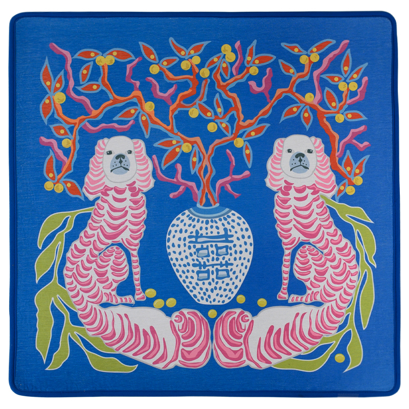Ковер Two Dogs Rug Синий Мульти Ковер Two Dogs Rug Синий Мульти в Грозном | Loft Concept