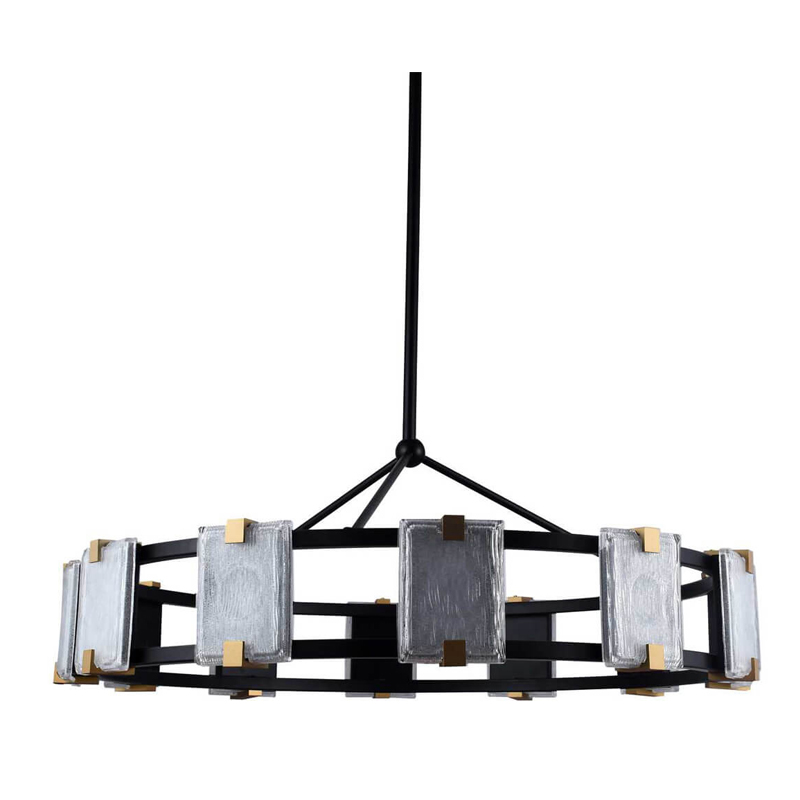 Люстра Rectangular Glass Plafon D85 Черный матовый Прозрачное Стекло матовое золото Люстра Rectangular Glass Plafon D85 Черный матовый Прозрачное Стекло матовое золото в Грозном | Loft Concept